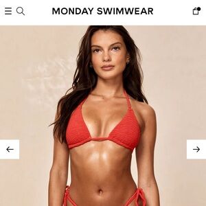 Monday Swimwear Vibrant Red Bikini